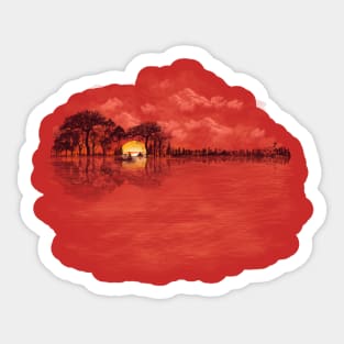 Musical Sunset Sticker